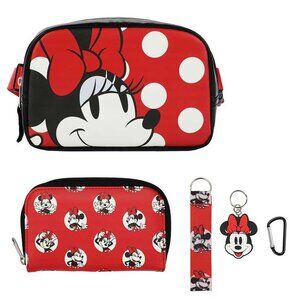 Disney Minnie Mouse Fanny Pack and Wallet Gift Box 5 Piece Gift Set